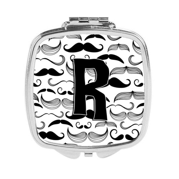 Carolines Treasures Letter R Moustache Initial Compact Mirror CJ2009-RSCM